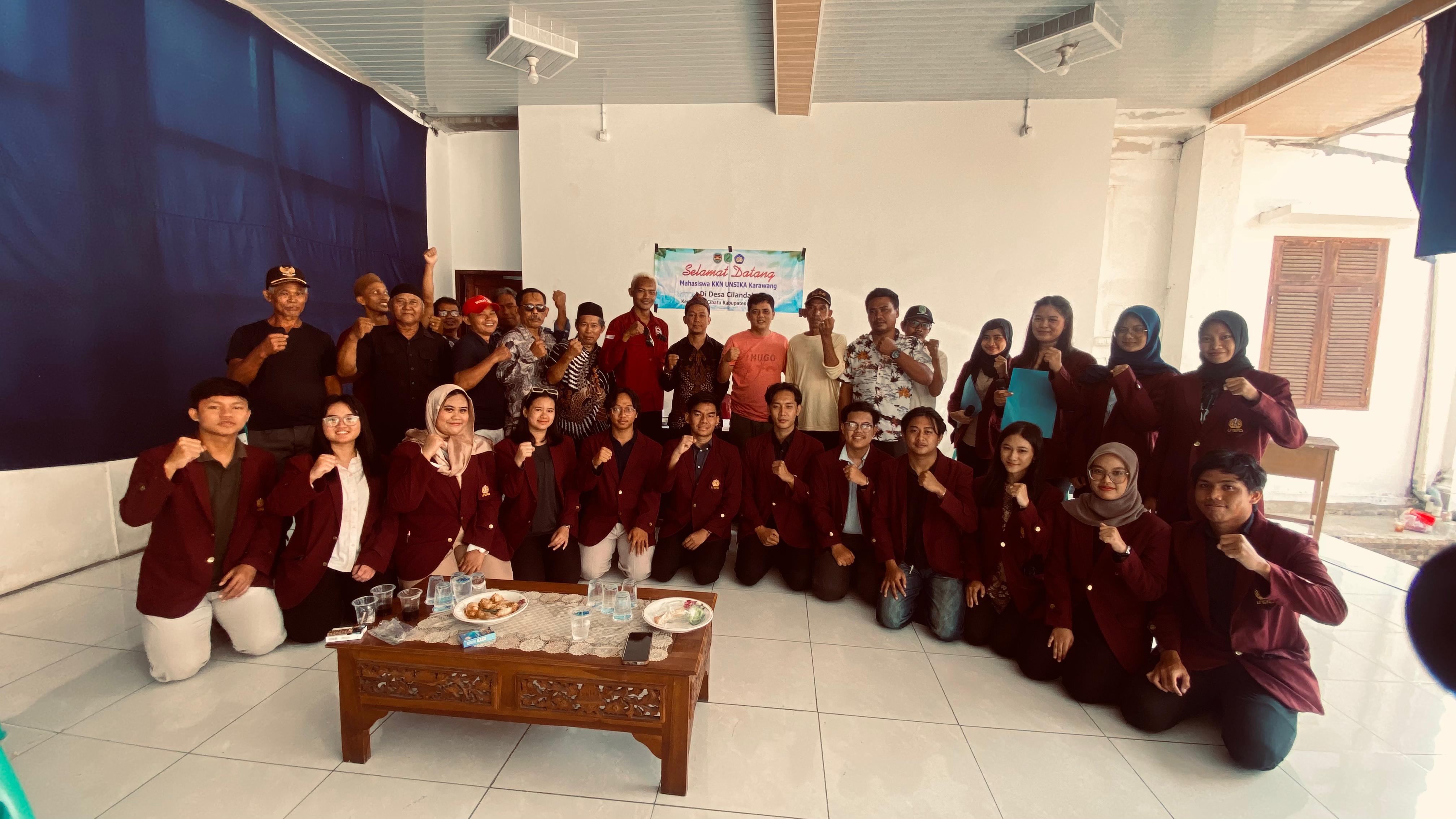 Penerimaan Mahasiswa KKN UNSIKA di Desa Cilandak